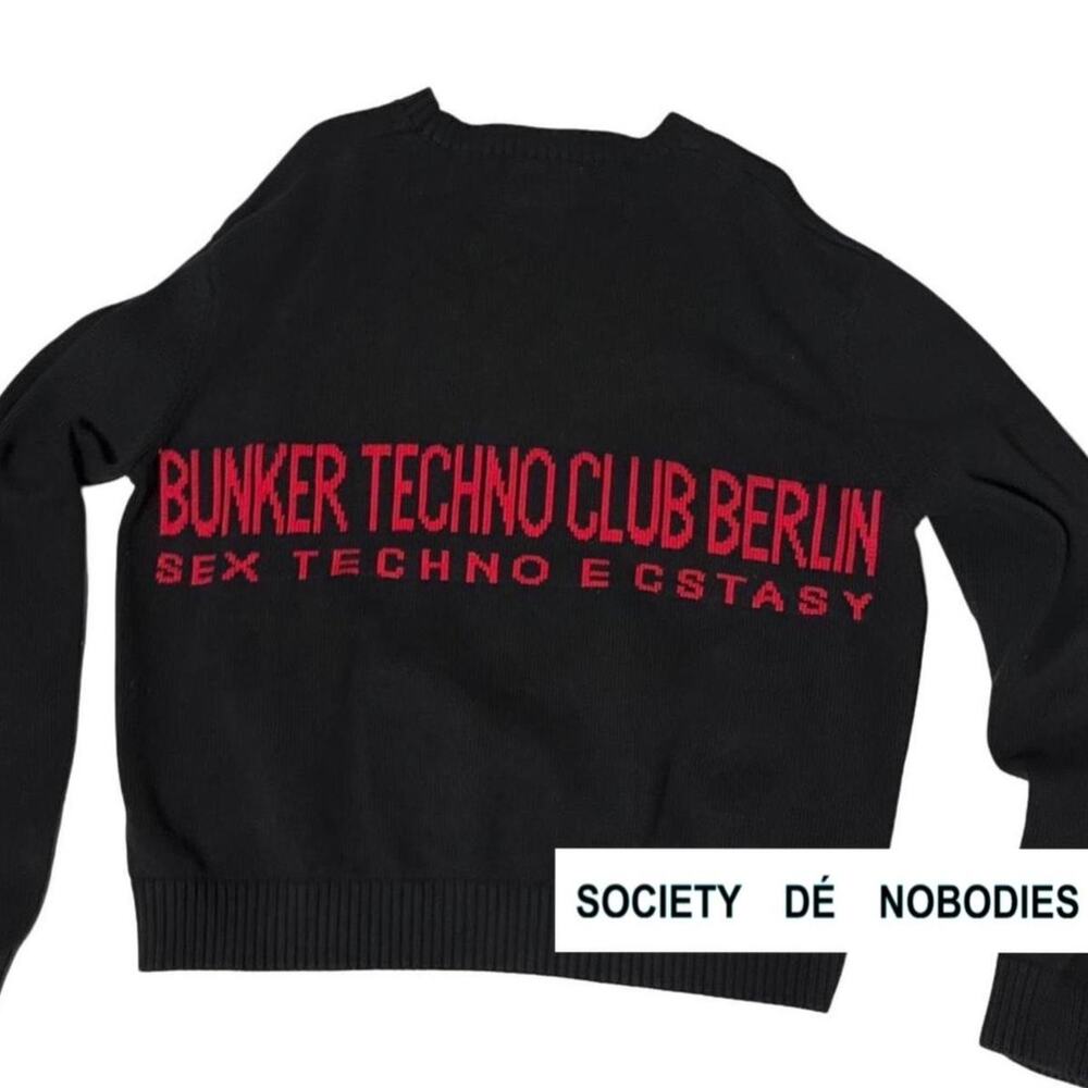 Society De Nobodies Bunker Techno Club Knit Sweater SDN